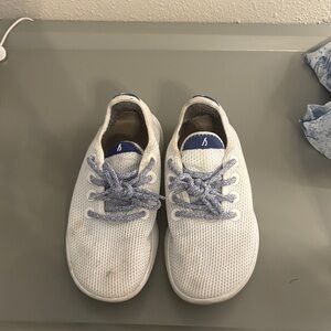 Allbirds Kids White and Blue Sneakers